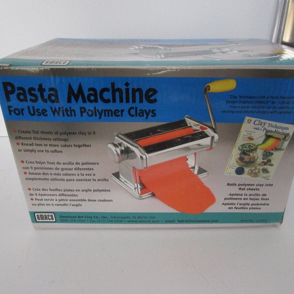 NIB pasta machine for polymer clay with feeder tray